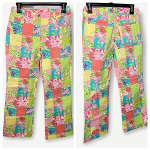 Lilly Pulitzer white label patchwork pants